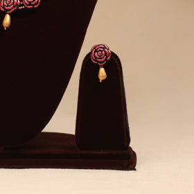 Bishnupur handpainted terracotta necklace set 28