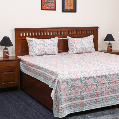 Cotton double sanganeri bed sheet set (108 x 90 in) 03