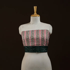 Block print cotton sanganeri blouse piece 05 - handcrafted