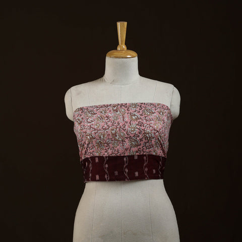 Block print cotton sanganeri blouse piece 10 - handcrafted