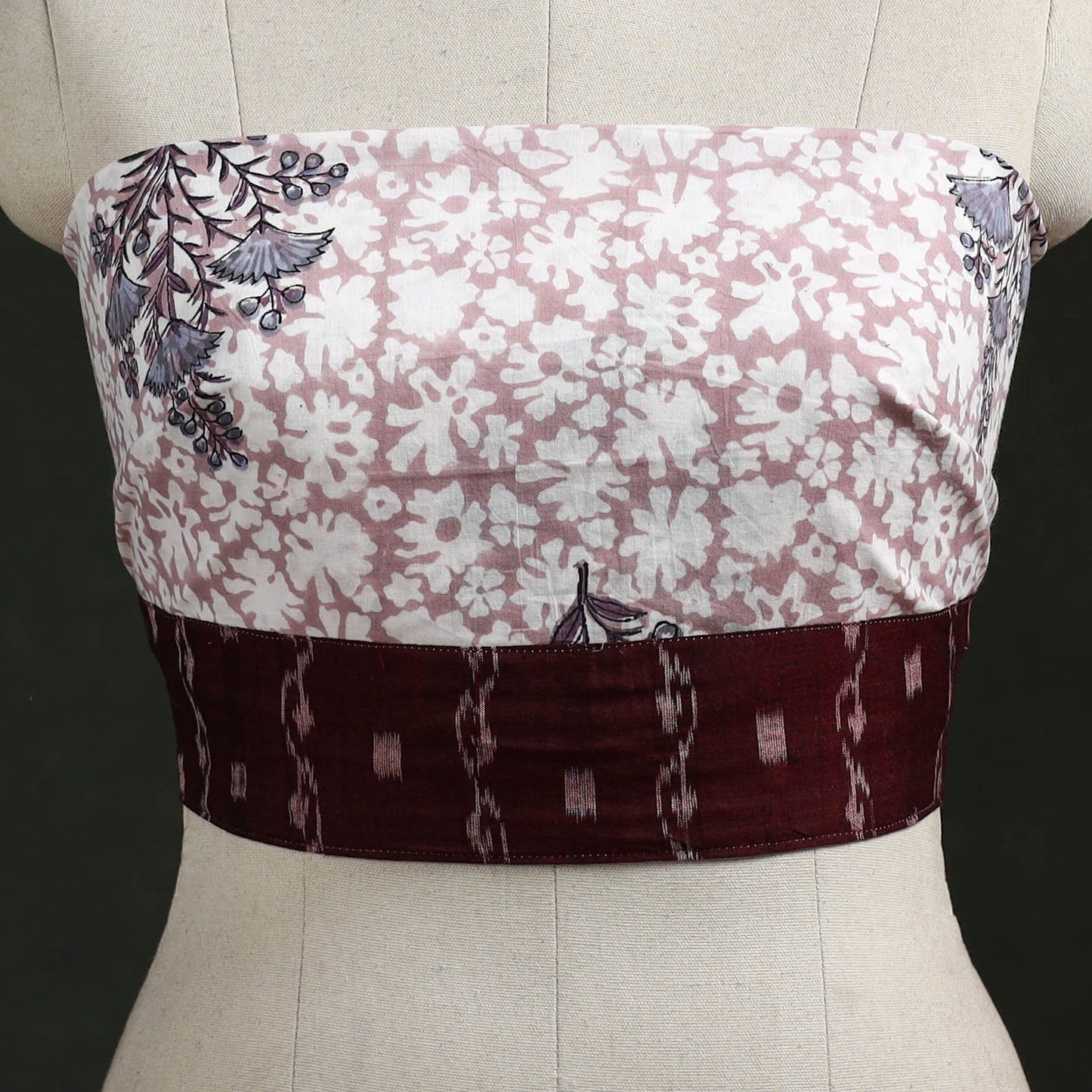 Block print cotton sanganeri blouse piece 13 - handcrafted