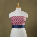 Pink Block Print Cotton Sanganeri Blouse Piece