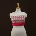 Block print cotton sanganeri blouse piece 25 - handcrafted