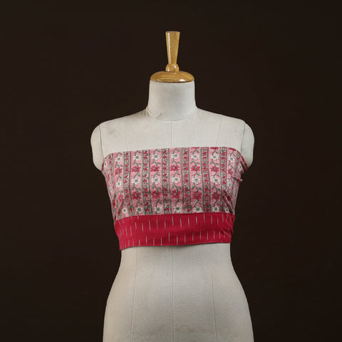 Block print cotton sanganeri blouse piece 25 - handcrafted