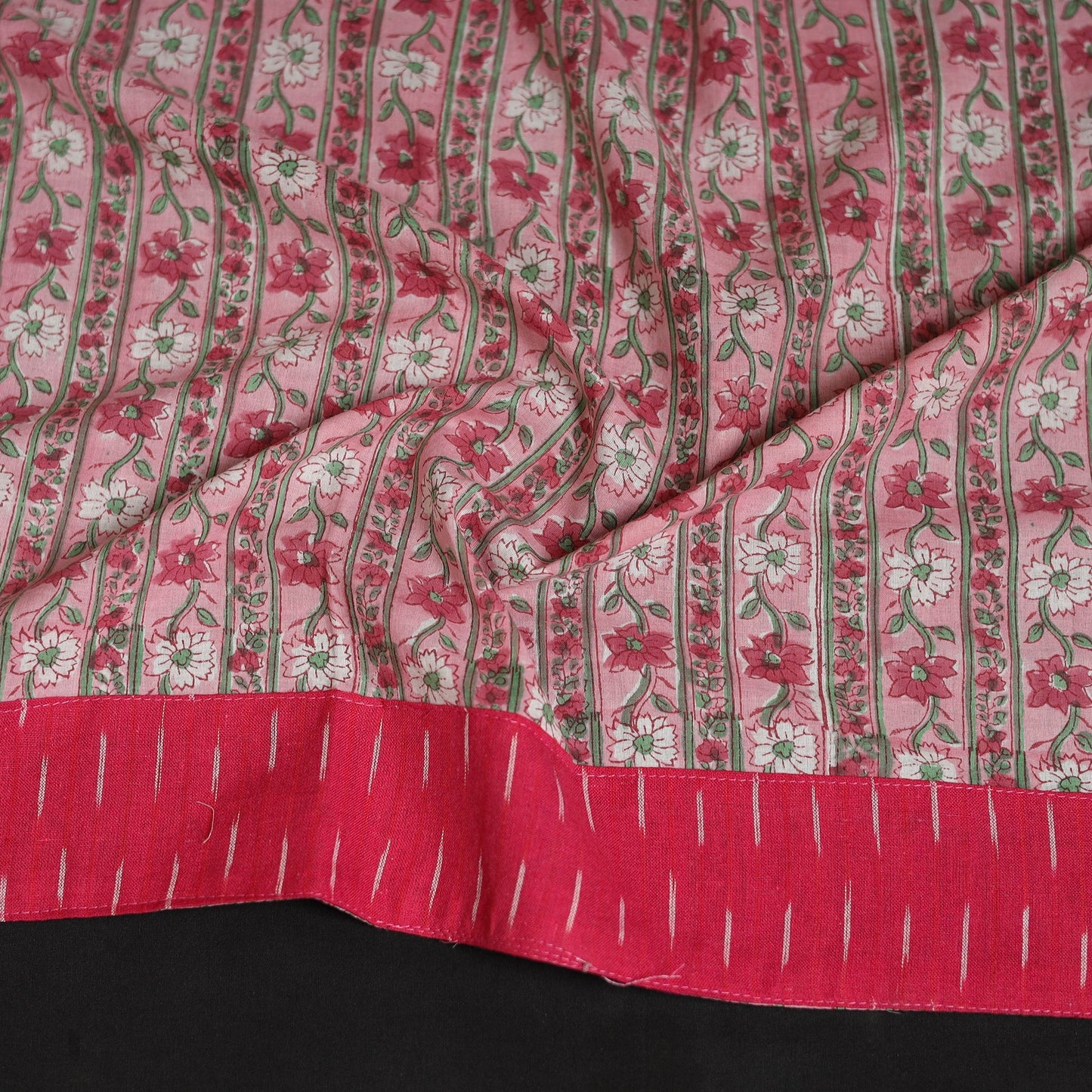 Block print cotton sanganeri blouse piece 25 - handcrafted