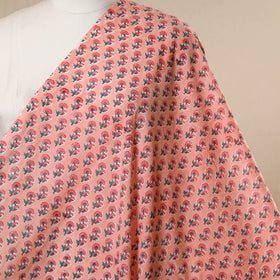 Pink - cotton sanganeri fabric 05 - handcrafted