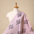Pink Block Print Cotton Sanganeri Fabric
