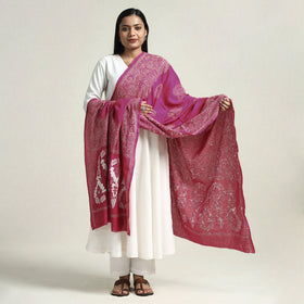  Bolpur Kantha Embroidery Cotton Handloom Dupatta with Tassels Online at iTokri.com