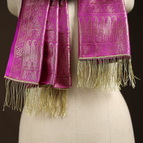 Brocade handloom semi silk banarasi stole 01 - handcrafted