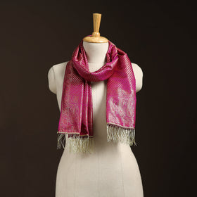 Brocade handloom semi silk banarasi stole 08 - handcrafted