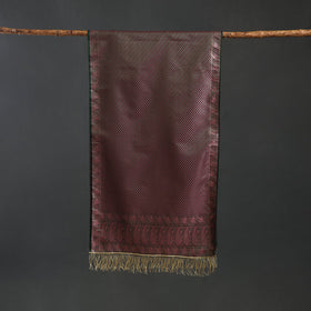 Brocade handloom semi silk banarasi stole 19 - handcrafted