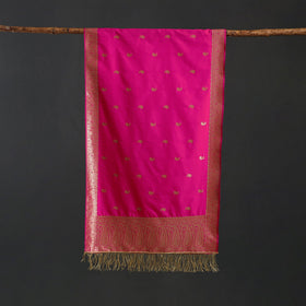 Brocade handloom semi silk banarasi stole 27 - handcrafted