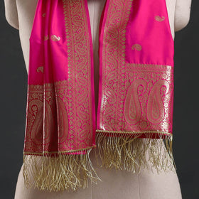 Brocade handloom semi silk banarasi stole 27 - handcrafted