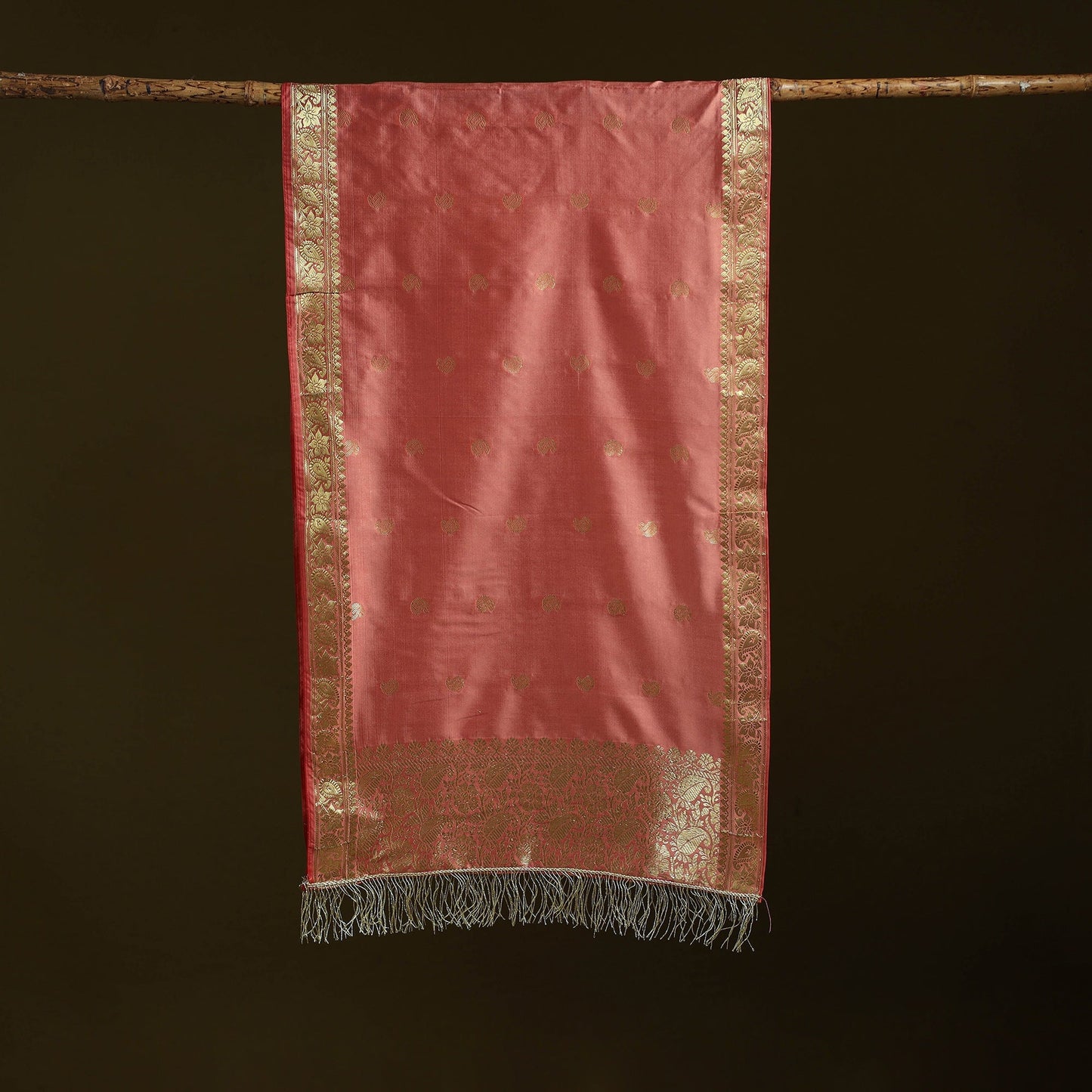 Brocade handloom semi silk nakshi buti banarasi stole