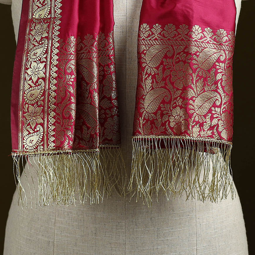Brocade handloom semi silk nakshi buti banarasi stole