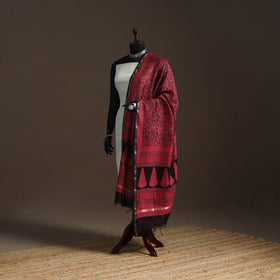 Chanderi silk bagh natural dyed dupatta with zari border 24
