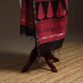 Chanderi silk bagh natural dyed dupatta with zari border 24