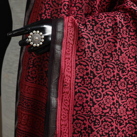 Chanderi silk bagh natural dyed dupatta with zari border 24