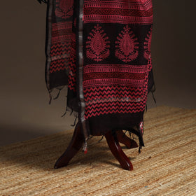 Chanderi silk bagh natural dyed dupatta with zari border 25