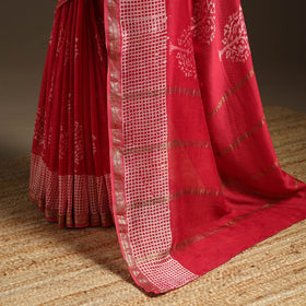 Chanderi silk hand batik saree 09 - handcrafted