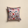 Chanderi silk hand embroidery cushion cover 06 - handcrafted