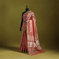 Chanderi silk hand sanganeri saree with ghicha border 25