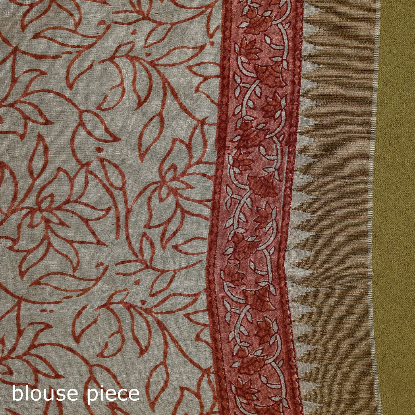 Chanderi silk hand sanganeri saree with ghicha border 27