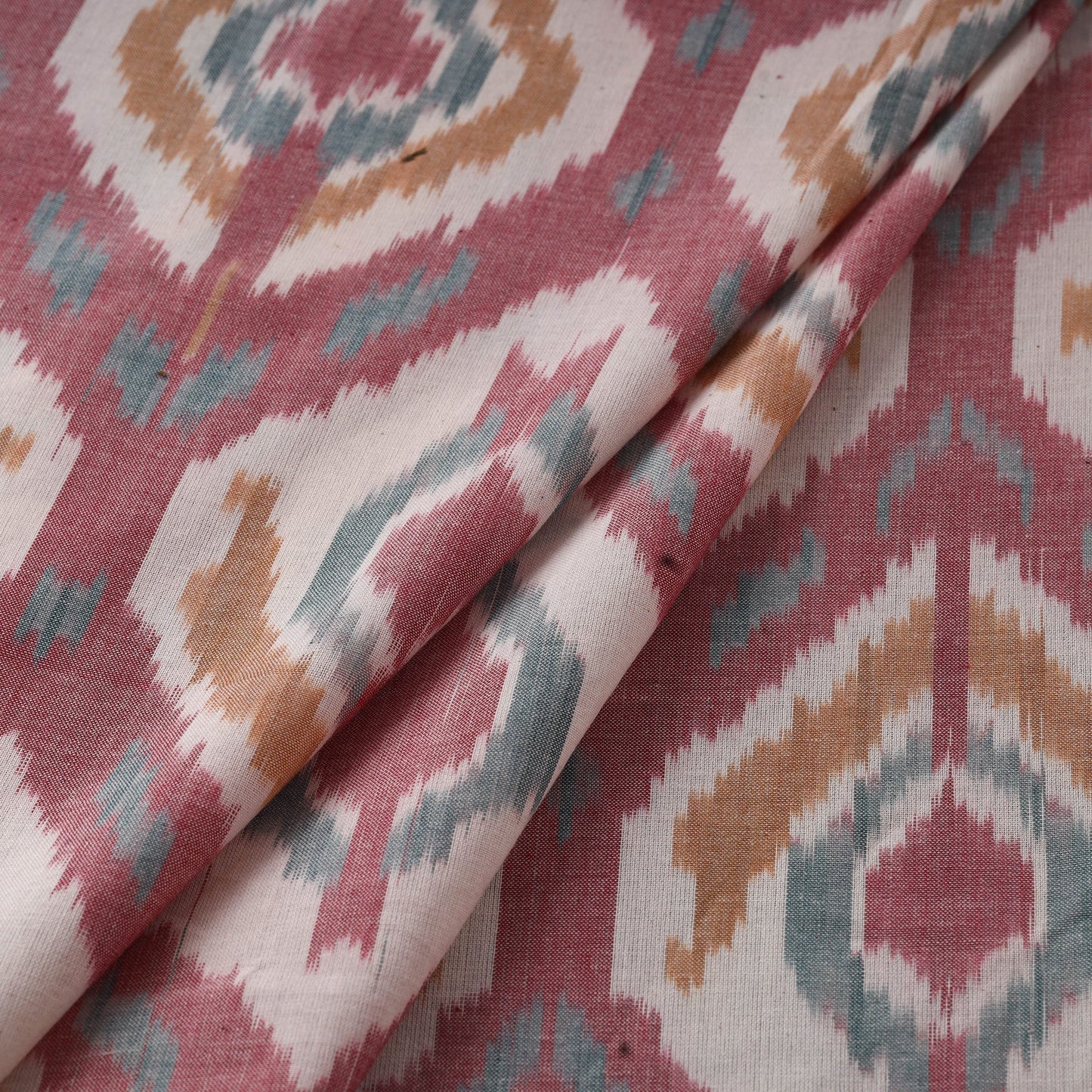 Cotton central asian pochampally ikat fabric 11