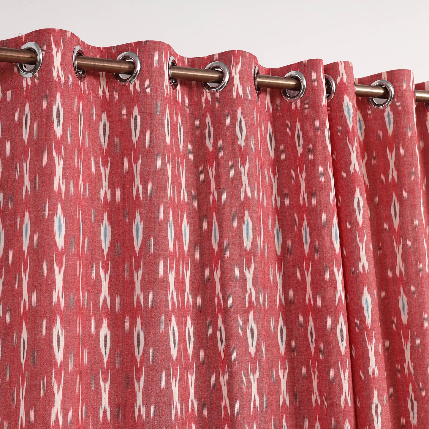 Pink - cotton door pochampally ikat curtain (7 x 3 feet)