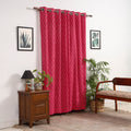 Pink - cotton door pochampally ikat curtain (7 x 3 feet)