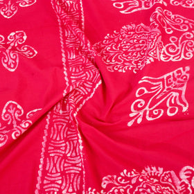 Buy Pink Cotton Double Hand Batik Print Bed Sheet Set
