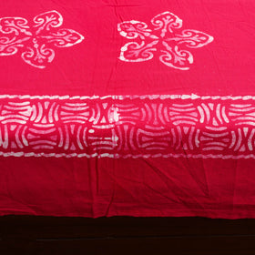 Buy Pink Cotton Double Hand Batik Print Bed Sheet Set