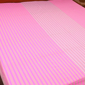 Pink - cotton double handloom bed cover (108 x 90 in) 104