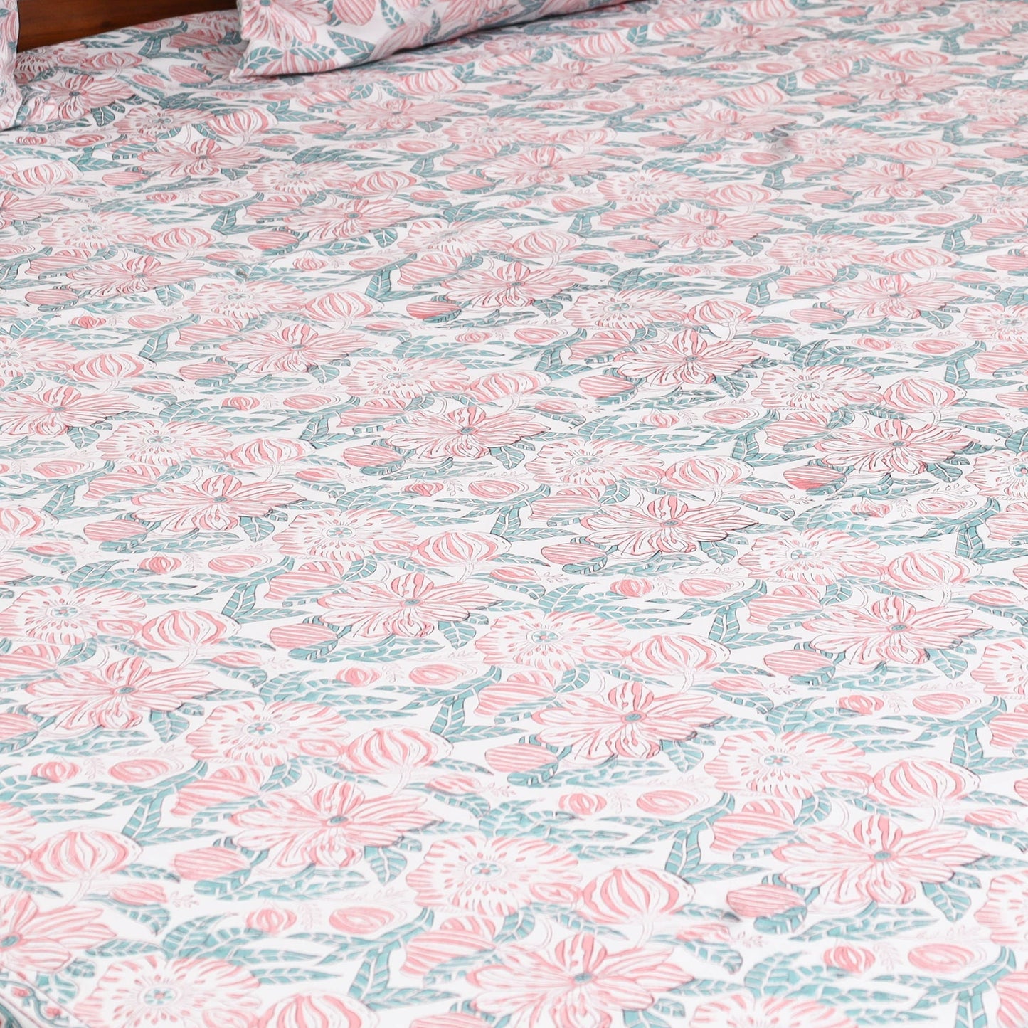 Cotton double sanganeri bed sheet set (108 x 90 in) 03