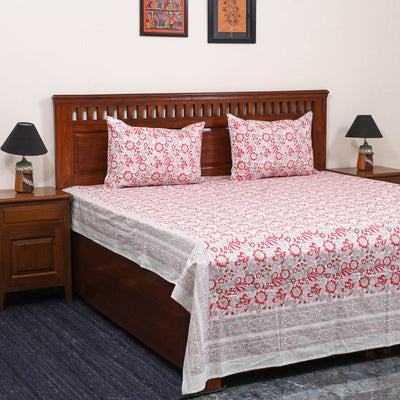 Cotton double sanganeri bed sheet set (108 x 90 in) 04