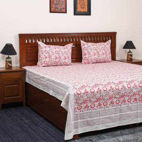 Cotton double sanganeri bed sheet set (108 x 90 in) 04