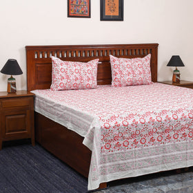 Cotton double sanganeri bed sheet set (108 x 90 in) 04