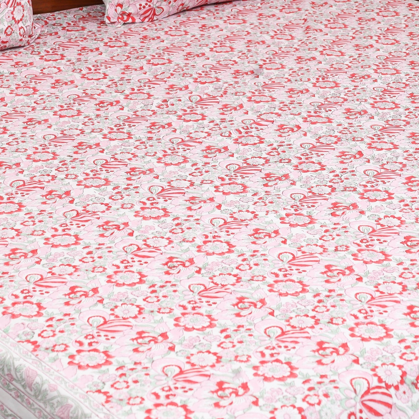 Cotton double sanganeri bed sheet set (108 x 90 in) 04