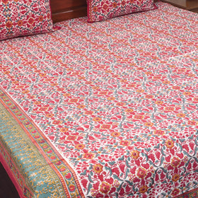 Cotton double sanganeri bed sheet set (108 x 90 in) 05