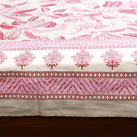 Pink - cotton double sanganeri bed sheet set (108 x 90 in)