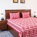 Buy Block Print Cotton Double Sanganeri Bed Sheet Set 