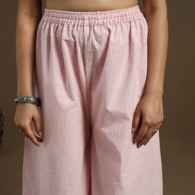 Buy Cotton Pink Flared Plain Palazzo