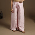 Buy Cotton Pink Flared Plain Palazzo
