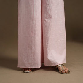 Buy Cotton Pink Flared Plain Palazzo
