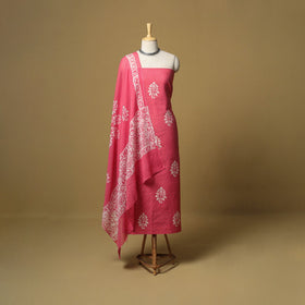 Cotton hand batik 3pc unstitched dress material 03