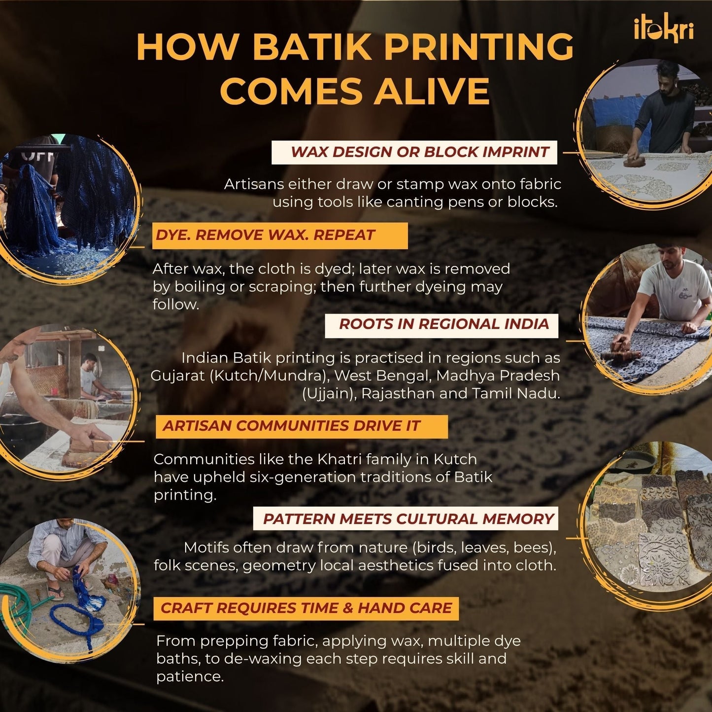 Cotton hand batik 3pc unstitched dress material 07