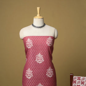 Cotton hand batik 3pc unstitched dress material 07