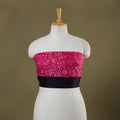 Pink Cotton Hand Batik Print Blouse Piece