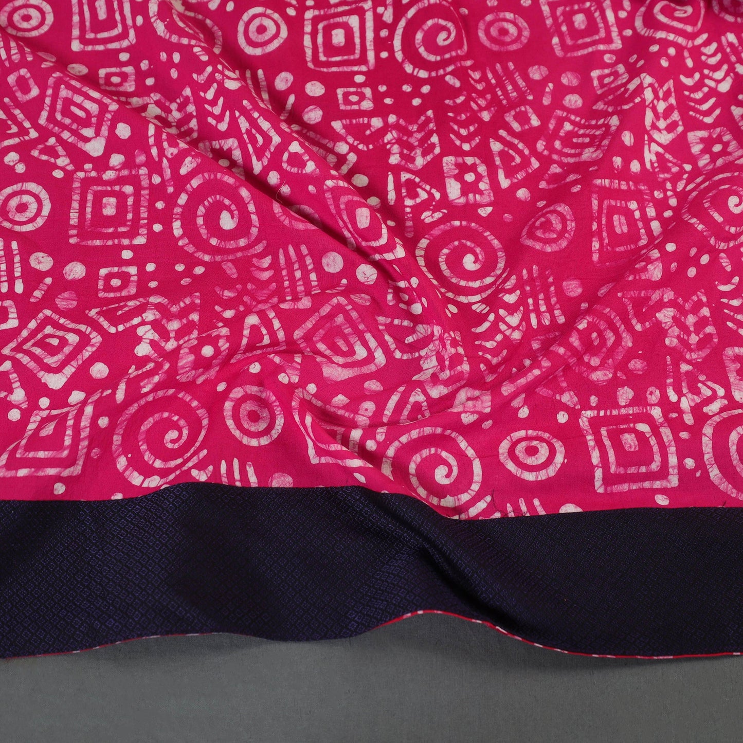 Pink Cotton Hand Batik Print Blouse Piece