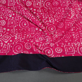 Pink Cotton Hand Batik Print Blouse Piece